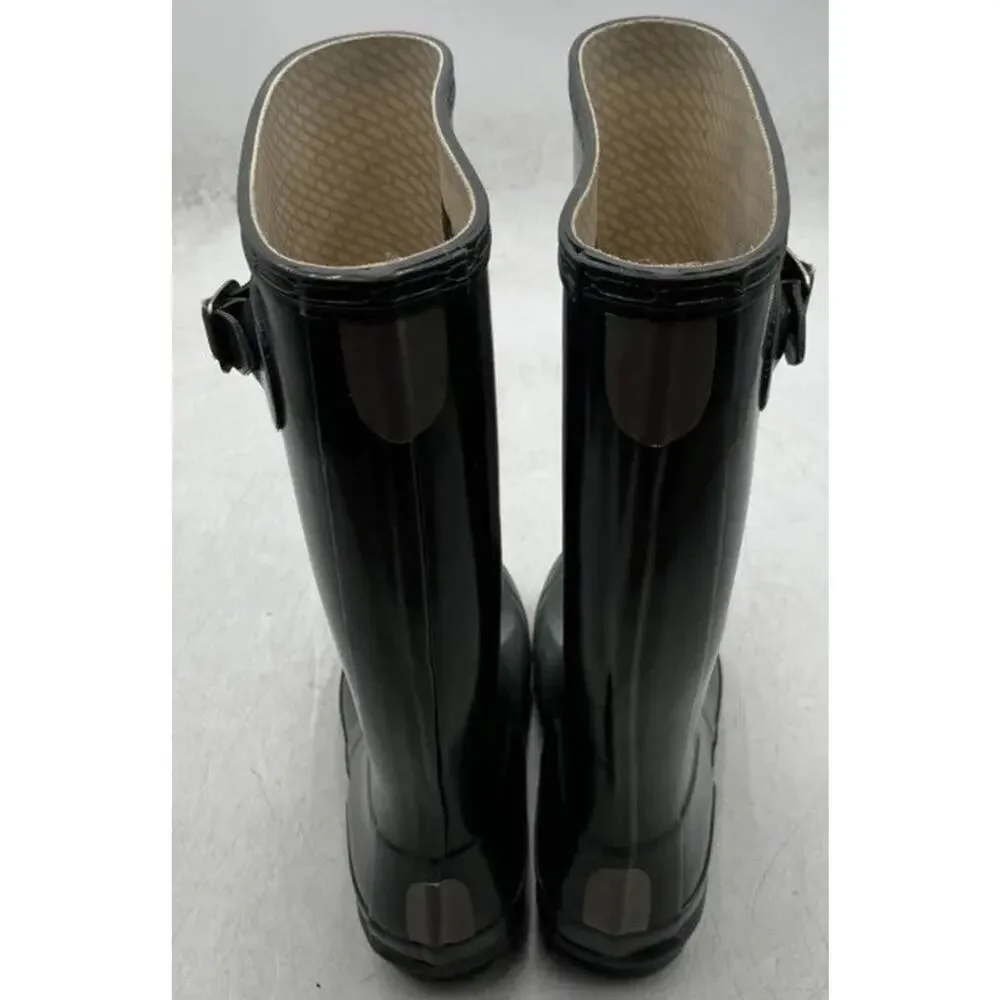 Hunter Unisex Adults Dark Green Rubber Knee High Rain Boots Size M4 W5